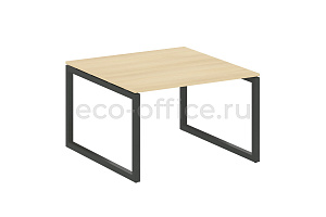 Стол переговорный (1 столешница) METAL SYSTEM QUATTRO 5x5 50БО.ПРГ-1.2 Акация Лорка / Антрацит металл фото