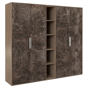 Шкаф высокий 4 створки, с нишей B-tone BTN36153442 фото