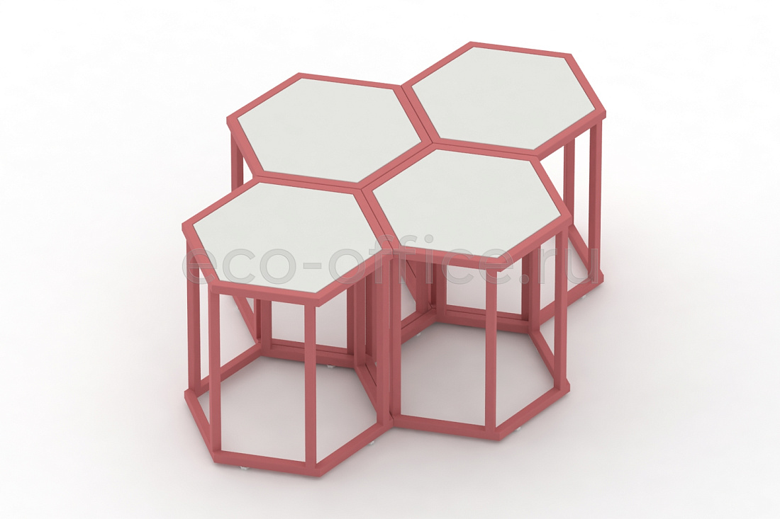 Стол журнальный HEX-450 ColorPastel Сатин / Розовый антик (RAL 3014)  стоимость