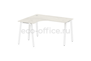 Стол криволинейный левый METAL SYSTEM STYLE БА.СА-3 (L) Дуб Наварра / Белый металл фото