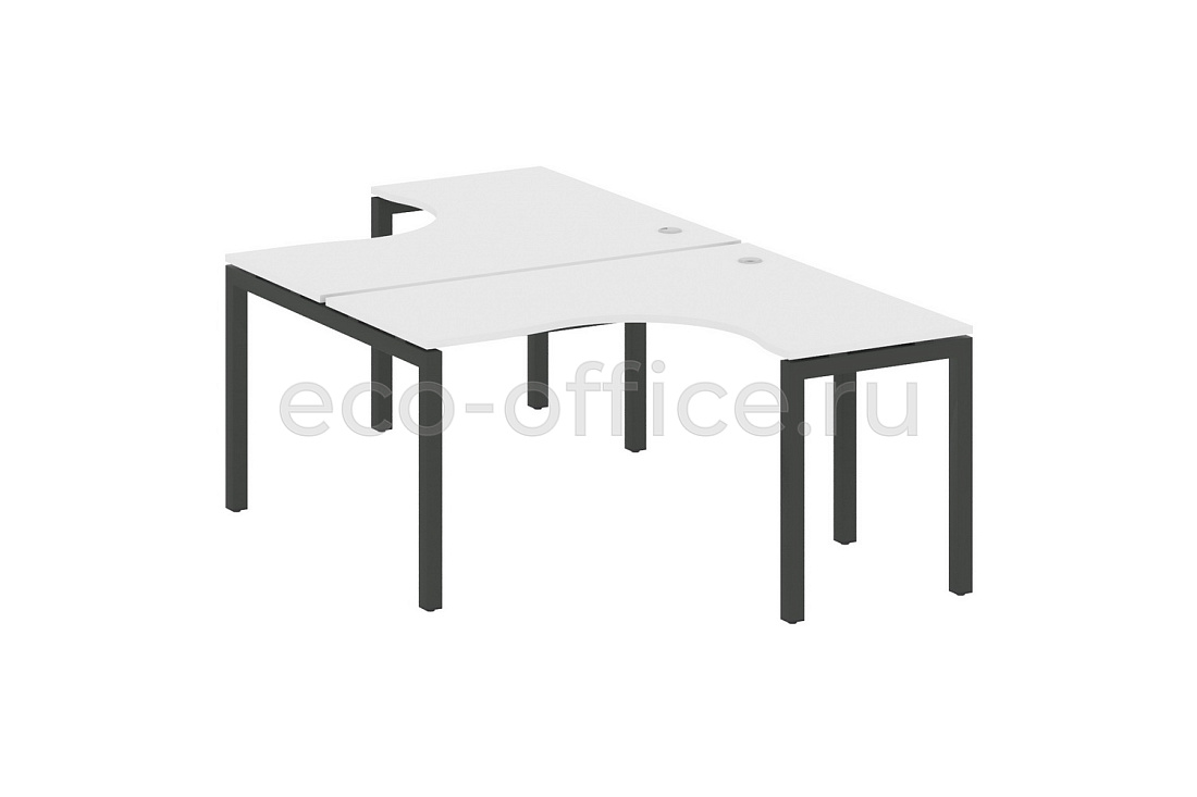 Рабочая станция криволинейная METAL SYSTEM QUATTRO 5x5 50БП.РАС-СА-2.3 Белый / Антрацит металл купить в Москве