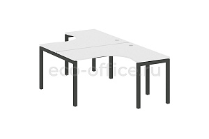 Рабочая станция криволинейная METAL SYSTEM QUATTRO 5x5 50БП.РАС-СА-2.3 Белый / Антрацит металл фото