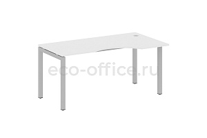Стол криволинейный правый METAL SYSTEM QUATTRO 5x5 50БП.СА-1 Пр Белый / Серый металл фото