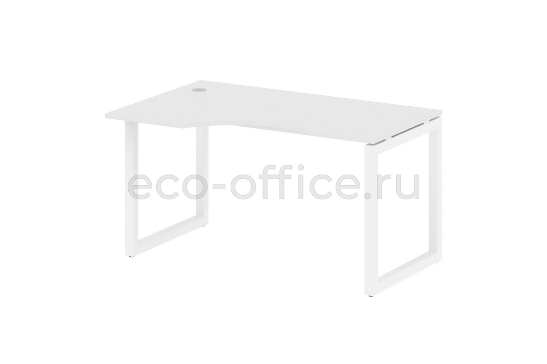 Стол криволинейный левый METAL SYSTEM QUATTRO 5x5 50БО.СА-2 Л Белый / Белый металл  стоимость