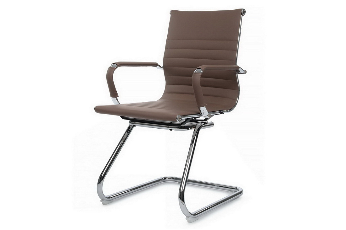 Конференц-кресло RV Chair HUGO 6002-3E Коричневая экокожа  стоимость