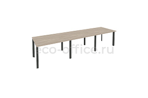Стол переговорный (3 столешницы) ONIX O.MP-PRG-3.2 Дуб Аттик / Антрацит металл фото