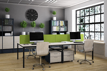 Мебель для персонала ИННОВАЦИЯ METAL Акация Морава / Антрацит купить в Москве