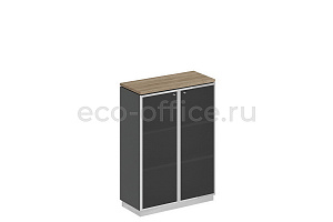 Шкаф для документов средний CITY СИ 319 Дуб Гладстоун светлый / Дуб Гладстоун светлый / Антрацит фото
