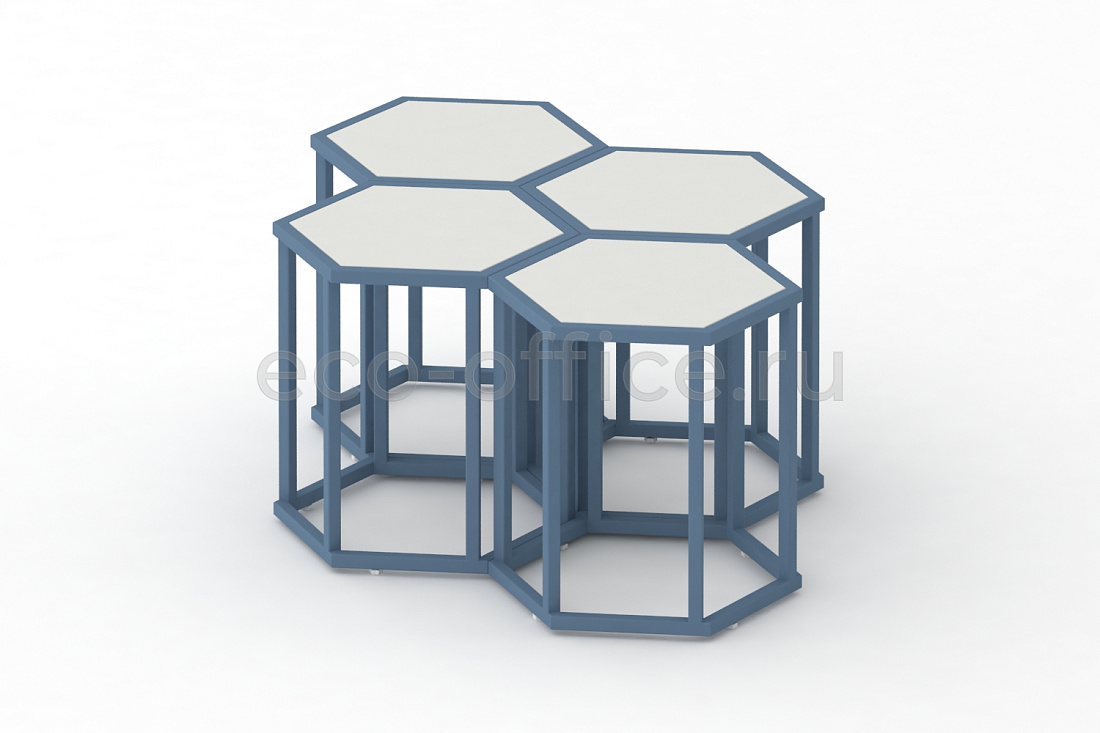Стол журнальный HEX-450 ColorPastel Сатин / Голубино-синий (RAL 5014)  стоимость