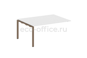 Проходной наборный элемент переговорного стола METAL SYSTEM STYLE БП.ППРГ-4 Белый / Мокко металл фото