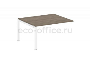 Проходной наборный элемент переговорного стола METAL SYSTEM QUATTRO 5x5 50БП.ППРГ-3 Вяз Благородный / Белый металл фото