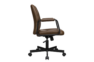 Кресло ECO-CHAIR NOLAN W-256 Тёмно-коричневая экокожа фото