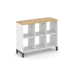 Каркас стеллажа 2 яр. STYLE PROJECT SN.KS-230 Белый/Тиквуд Светлый/Металл Антрацит фото