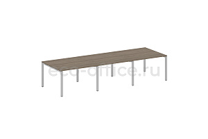 Стол переговорный (3 столешницы) METAL SYSTEM STYLE БП.ПРГ-3.2 Вяз Благородный / Серый металл фото