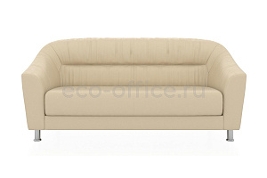 Трехместный диван РАЙТ экокожа Euroline 907 Кремово-белый фото