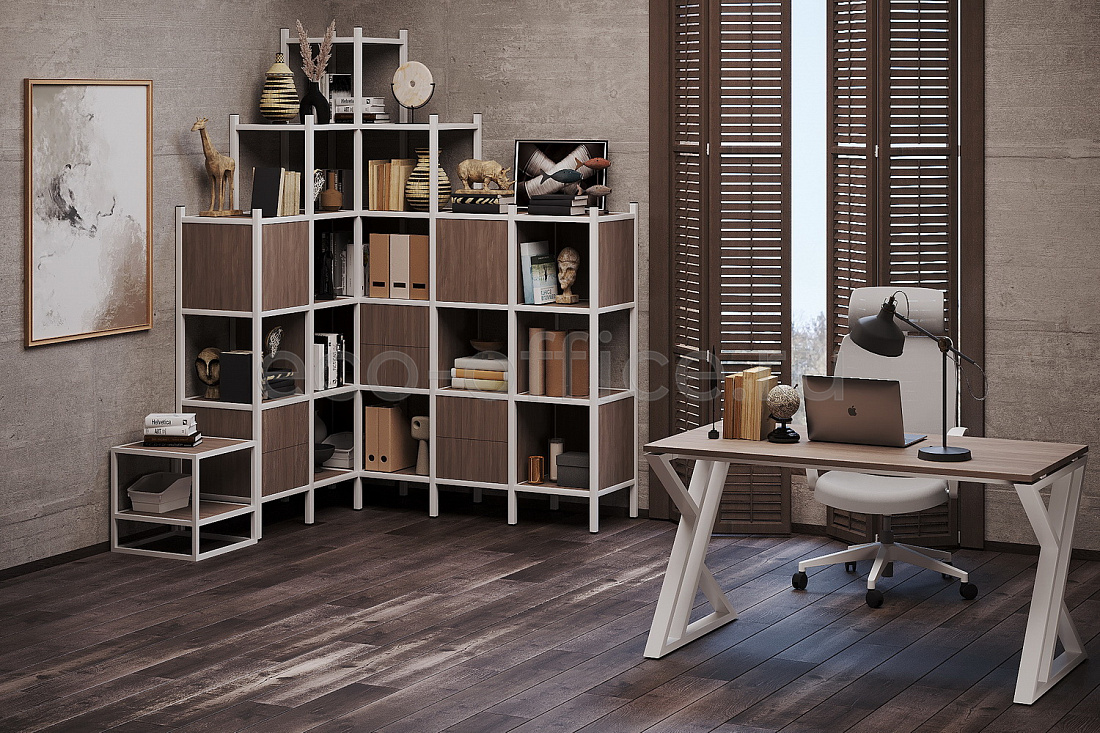 Стеллаж наборный LOFT Дуб Аризона / Белый металл  стоимость
