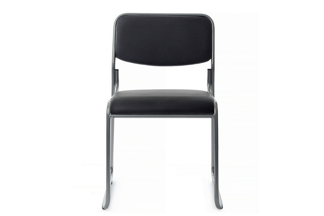 кресло rv chair nix omkl-01 чёрная экокожа / хром металл фото