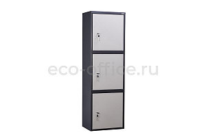 Шкаф бухгалтерский AIKO SL-150/3T Графит (RAL 7024) / Светло-серый (RAL 7038) фото