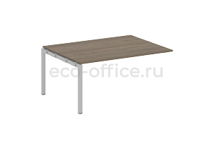 Проходной наборный элемент переговорного стола METAL SYSTEM QUATTRO 5x5 50БП.ППРГ-4 Вяз Благородный / Серый металл фото