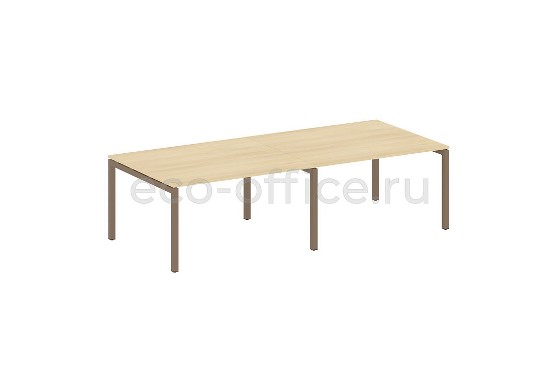 Стол переговорный (2 столешницы) METAL SYSTEM QUATTRO 5x5 50БП.ПРГ-2.3 Акация Лорка / Мокко металл  стоимость