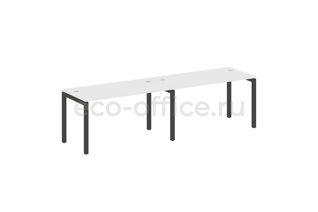 Рабочая станция на 2 рабочих места METAL SYSTEM QUATTRO 5x5 50БП.СМ-2.3 Белый / Антрацит металл  стоимость