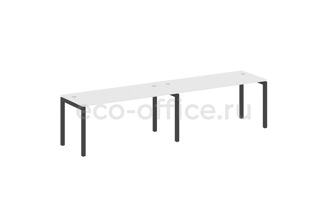 Рабочая станция на 2 рабочих места METAL SYSTEM QUATTRO 5x5 50БП.СМ-2.4 Белый / Антрацит металл  стоимость