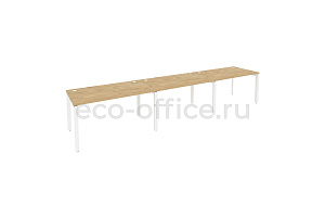 Рабочая станция на П-образном м/к ONIX O.MP-RS-3.3.8 Тиквуд Светлый / Белый металл фото
