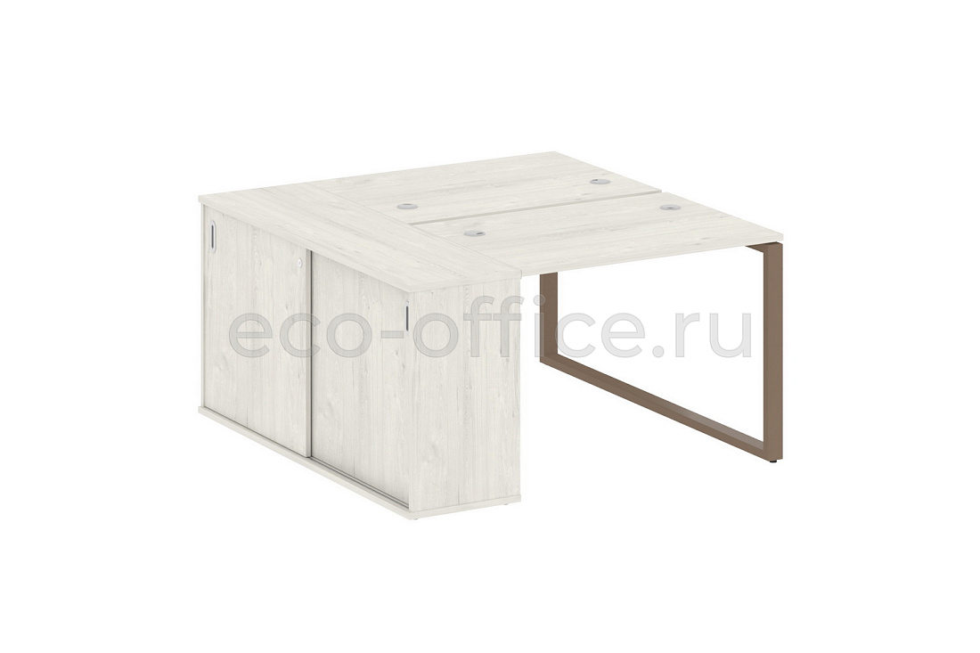 Рабочая станция с опорным шкафом-купе METAL SYSTEM STYLE БО.РС-СШК-1.1 Дуб Наварра / Мокко металл  стоимость
