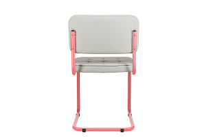 Конференц-кресло ECO-CHAIR COLOMBO Comfort CLM-05 Серый велюр / Винтажная роза металл фото