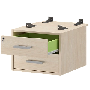 Тумба подвесная для столов на м/каркасе гл.730 мм Protech АМТ2-02Ц.73 Бук фото