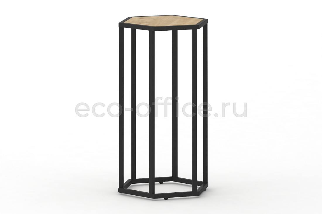 Стол журнальный HEX-800 Тиквуд Светлый / Чёрный металл  стоимость