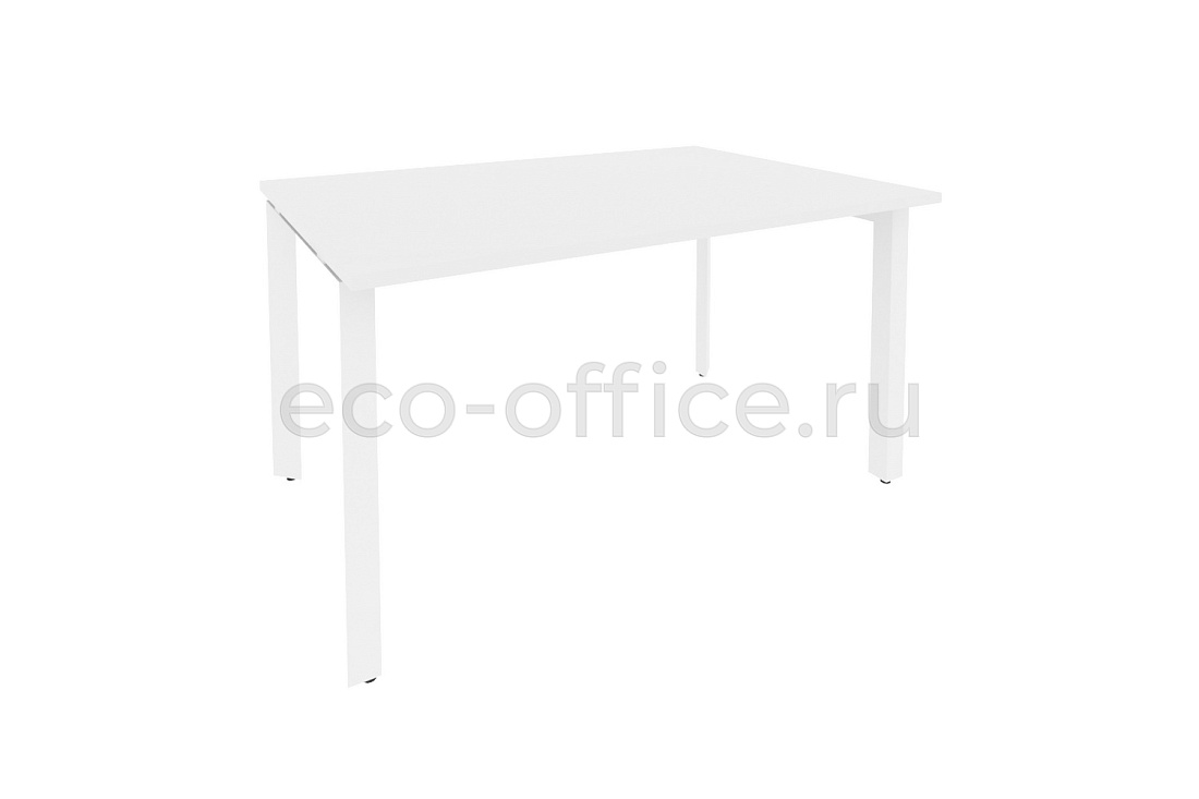 Стол переговорный (1 столешница) ONIX O.MP-PRG-1.3 Белый Бриллиант / Белый металл  купить в Москве