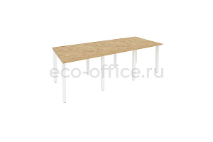 Стол переговорный (3 столешницы) ONIX O.MP-PRG-3.0 Тиквуд Светлый / Белый металл фото