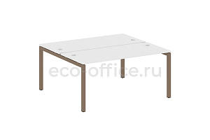 Рабочая станция METAL SYSTEM QUATTRO 5x5 50БП.РАС-СП-2.4 Белый / Мокко металл фото