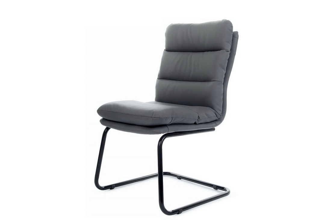 кресло rv chair pegas ps-919 серая экокожа / чёрный металл фото