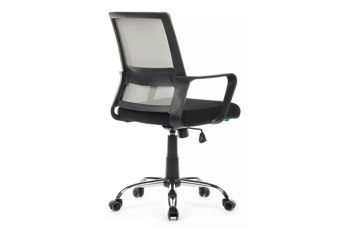кресло rv chair mint 1029mb серая сетка / чёрная ткань фото