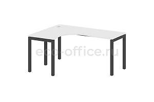 Стол криволинейный левый METAL SYSTEM QUATTRO 5x5 50БП.СА-4 Л Белый / Антрацит металл фото