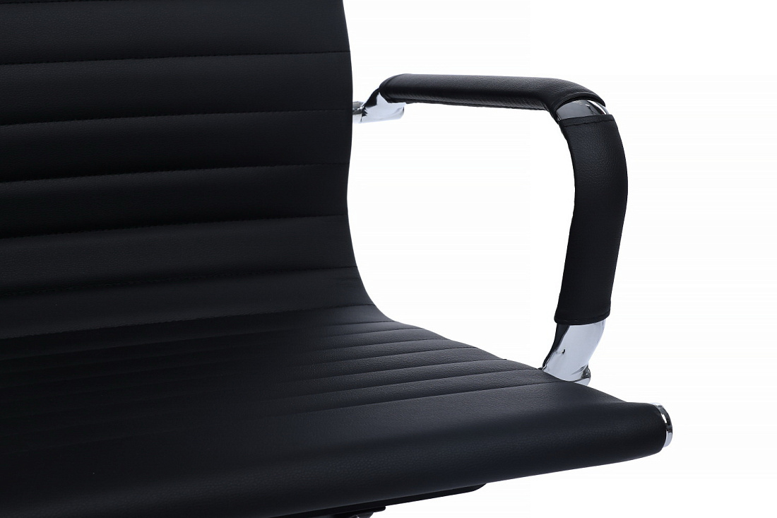 Конференц-кресло RV Chair HUGO 6002-3EC Чёрная экокожа  стоимость