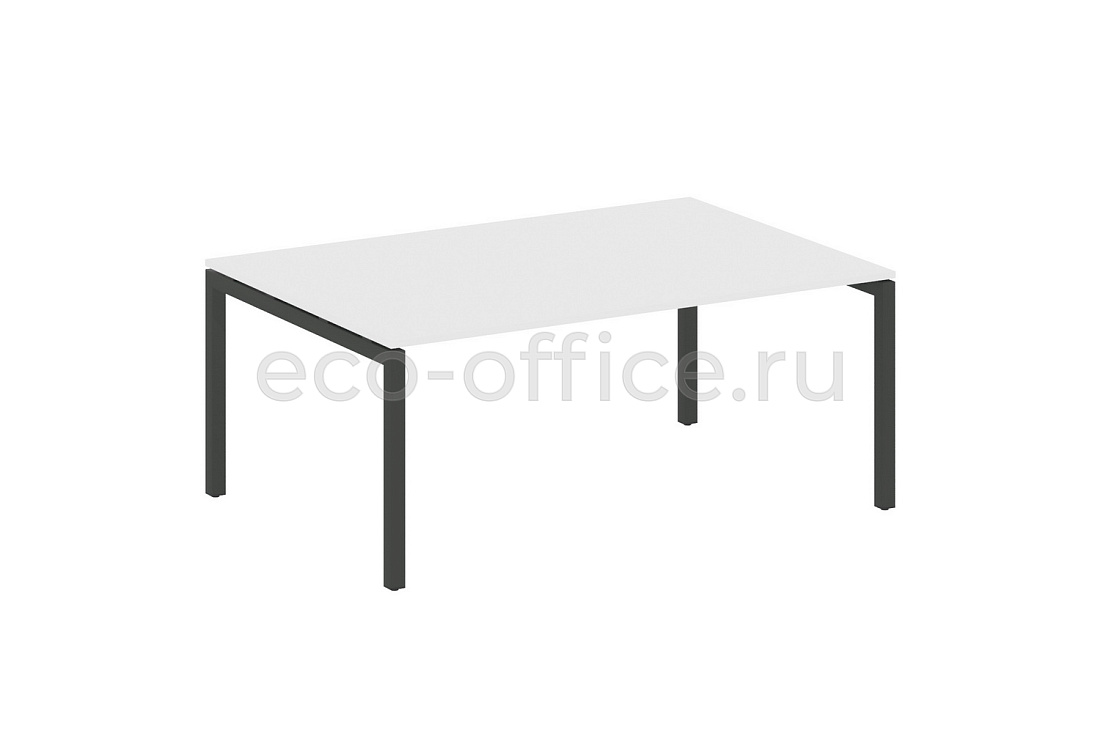 Стол переговорный (1 столешница) METAL SYSTEM QUATTRO 5x5 50БП.ПРГ-1.5 Белый / Антрацит металл  стоимость