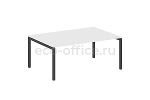 Стол переговорный (1 столешница) METAL SYSTEM QUATTRO 5x5 50БП.ПРГ-1.5 Белый / Антрацит металл фото