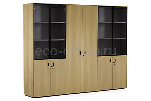 Шкаф комби х2 + гардероб ENZO 109 731 ECL-L 01 Эвкалипт Светлый / Чёрный металл фото