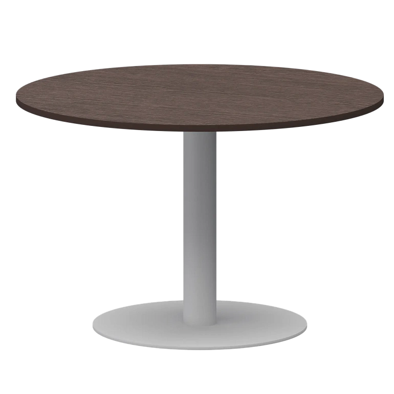 стол круглый protech ам-д120 дуб венге/белый фото