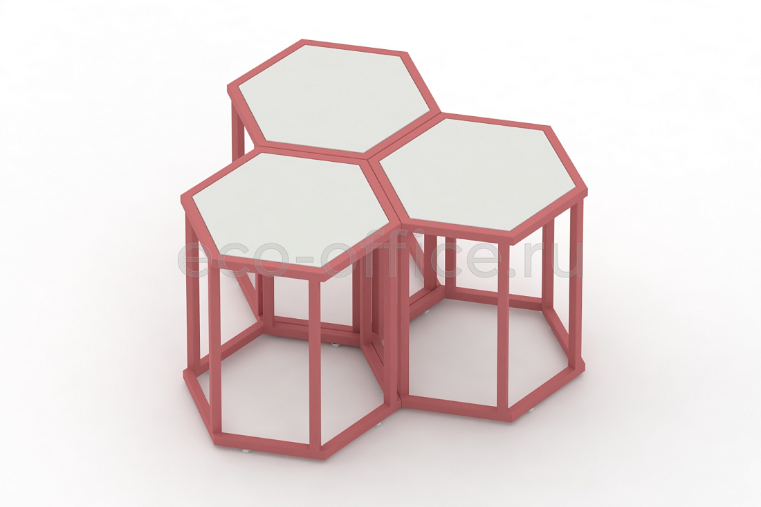 Стол журнальный HEX-450 ColorPastel Сатин / Розовый антик (RAL 3014)  стоимость