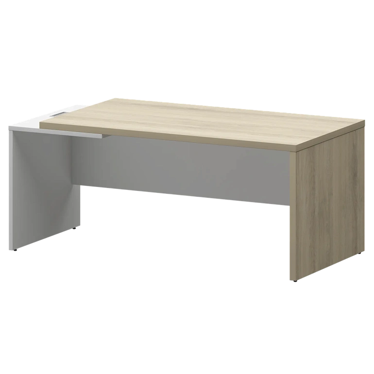 стол руководителя левый protech kz-18l кронберг/белый фото