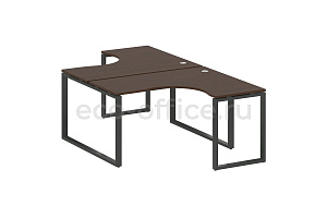Рабочая станция криволинейная METAL SYSTEM STYLE БО.РАС-СА-2.3 Венге Цаво / Антрацит металл фото