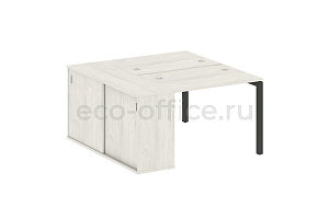 Рабочая станция с опорным шкафом-купе METAL SYSTEM QUATTRO 5X5 50БП.РС-СШК-1.1 Дуб Наварра / Антрацит металл фото