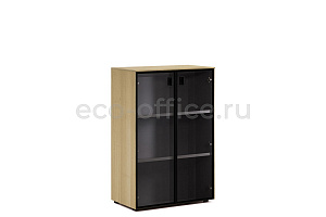 Шкаф-витрина ENZO 109 712 ECL-L 01 Эвкалипт Светлый / Чёрный металл фото