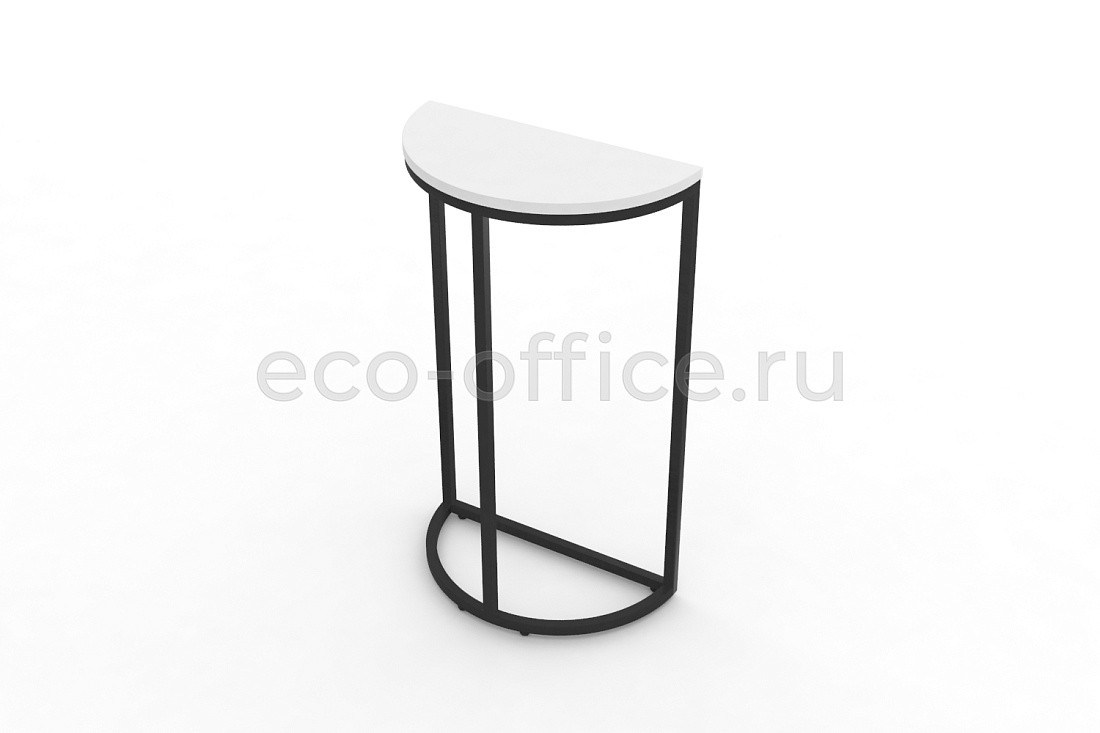 Стол журнальный SLICE-850 Белый Бриллиант / Черный металл  стоимость