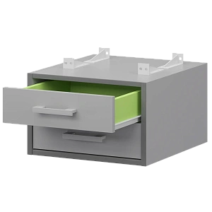 Тумба подвесная для столов на м/каркасе гл.600 мм Protech АМТ2-02.60 Серый/Белый фото