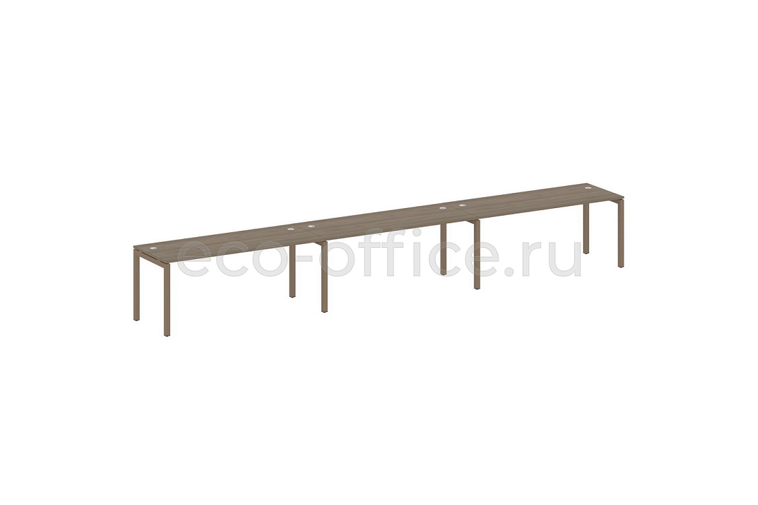 Рабочая станция на 3 рабочих места METAL SYSTEM QUATTRO 5x5 50БП.СМ-3.5 Вяз Благородный / Мокко металл  стоимость